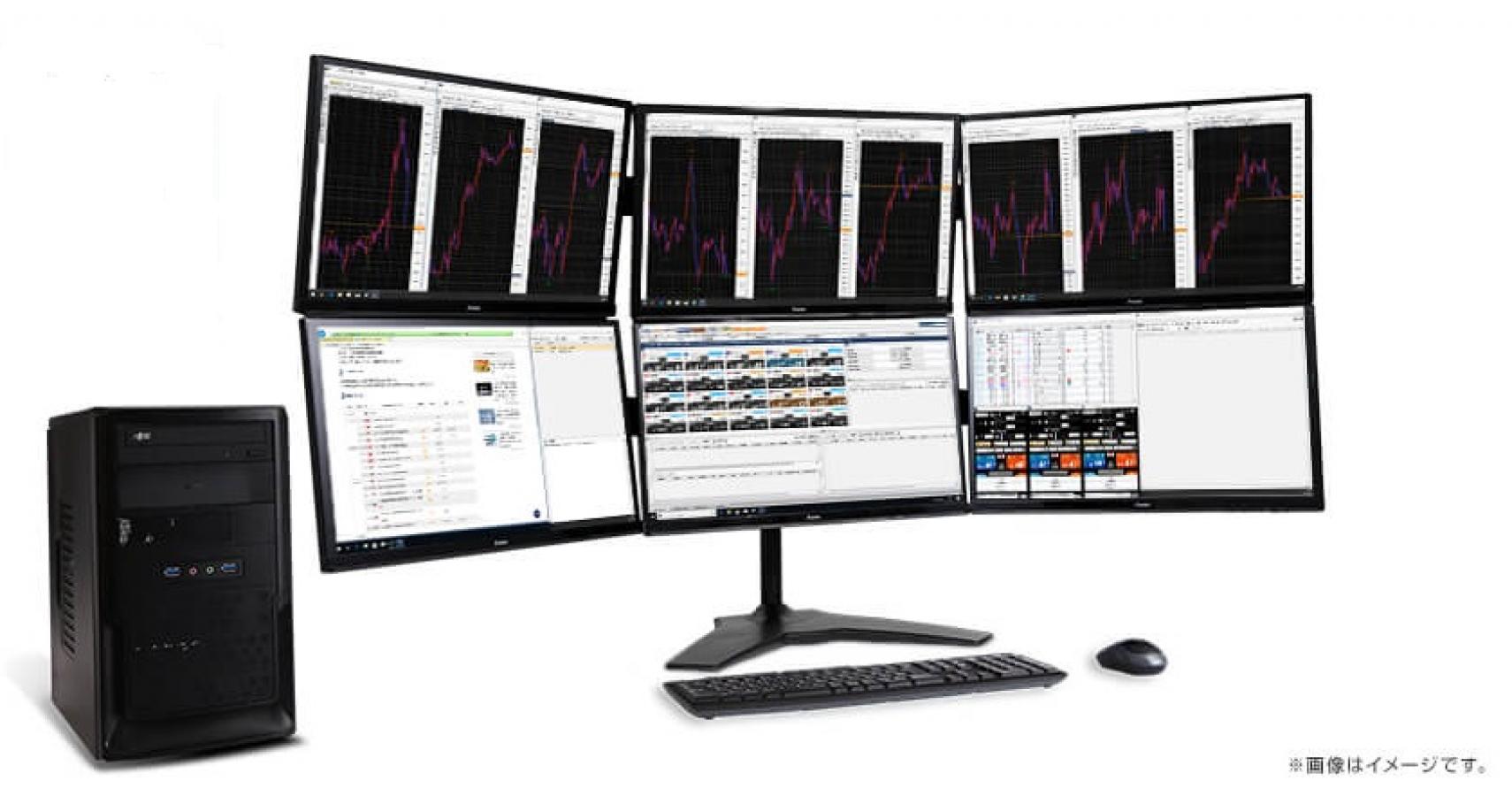 格安 4画面対応 株トレード・FX向けPC Core-i7 MT4 - デスクトップパソコン